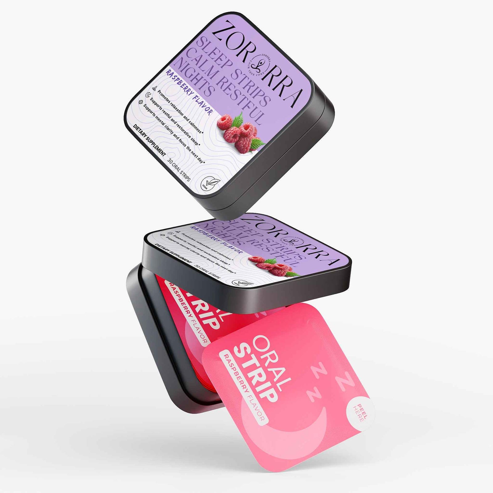 Melatonin Sleep Strips - Dissolvable, Non-Addictive Sleep Aid