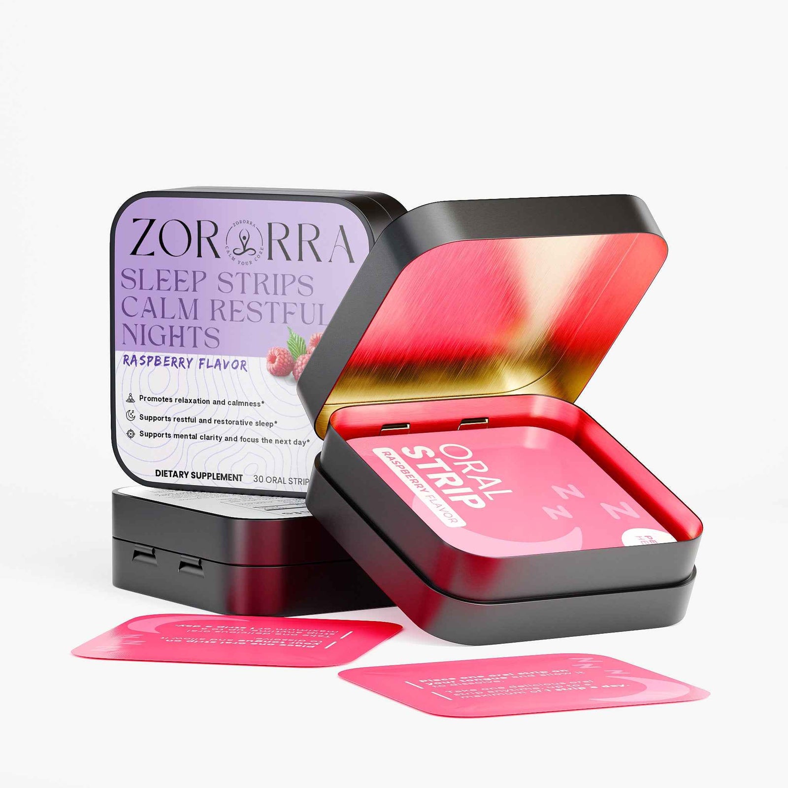 Melatonin Sleep Strips - Dissolvable, Non-Addictive Sleep Aid