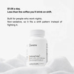 AshwaCalm+ card: KSM-66, a named extract rather than unspecified ashwagandha extract — the extract is named and so is the dose