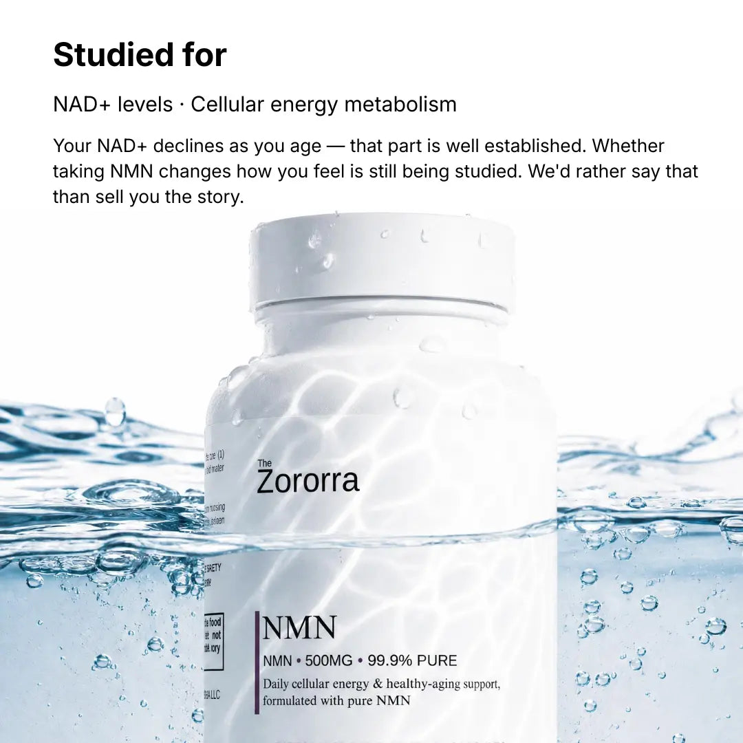 NMN card: studied for NAD+ levels and cellular energy metabolism